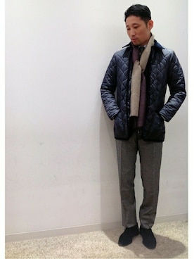 「SHIPS（シップス）のアイテム（その他アウター）」を使った、木伏さん（メンズ・175cm）の秋コーディネート