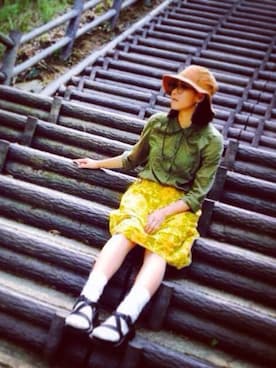 「JURGEN LEHL（ヨーガンレール）のアイテム（アクセサリー）」を使った、少女ingさん（レディース・164cm）の夏コーディネート