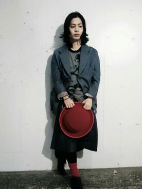 「ハットコーデ」｜vurioさん（メンズ・164cm）の冬コーディネート