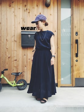 「EDITION（エディション）のアイテム（アクセサリー）」を使った、SAYAKAさん（レディース・147cm）の夏コーディネート