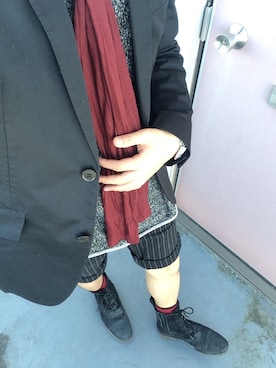 「DOLCE&GABBANA（ドルチェアンドガッバーナ）のアイテム（ブーツ）」を使った、ちぃーすさん（メンズ・170cm）の秋コーディネート