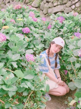 「Provocateur /// 煽動者（プログォケイター）のアイテム」を使った、リリーさん（レディース・153cm）の夏コーディネート