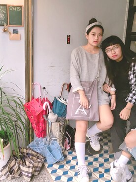 「A ROOM MODELのアイテム（バッグ）」を使った、リリーさん（レディース・153cm）の秋コーディネート