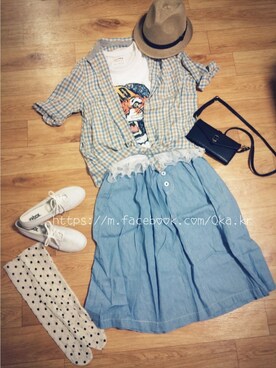 「qkastyleのBag（ショルダーバッグ、ピンク系）」を使った、Qkastyleさん（レディース・160cm）の春コーディネート