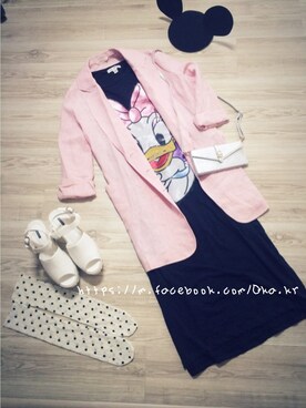 「qkastyleのアイテム（ブーティ、ホワイト系）」を使った、Qkastyleさん（レディース・160cm）の春コーディネート