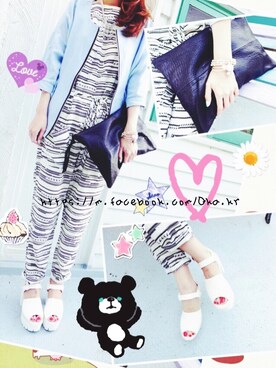 「qkastyleのアイテム（ブーティ、ホワイト系）」を使った、Qkastyleさん（レディース・160cm）の夏コーディネート