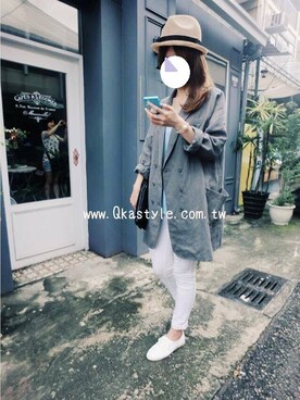 「qkastyleのHead bag（ハンドバッグ、ブラック系）」を使った、Qkastyleさん（レディース・160cm）の夏コーディネート