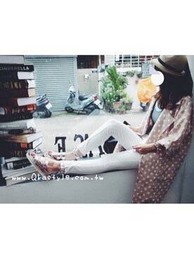 「qkastyleのHead bag（ハンドバッグ、ブラック系）」を使った、Qkastyleさん（レディース・160cm）の夏コーディネート