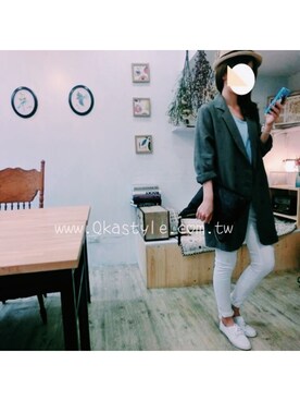 「qkastyleのHead bag（ハンドバッグ、ブラック系）」を使った、Qkastyleさん（レディース・160cm）の夏コーディネート