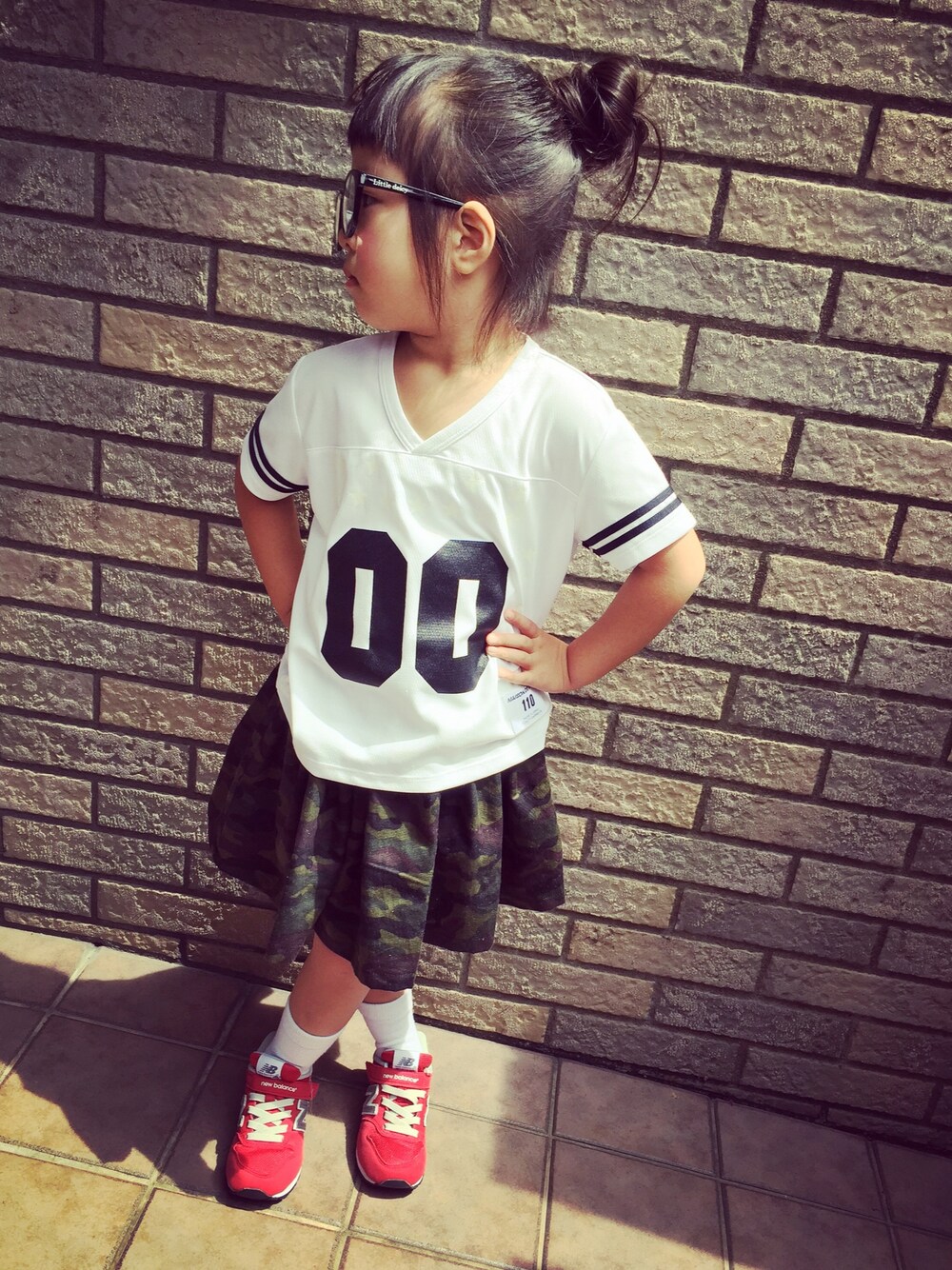 「メイソンドリーファーのアイテム（Tシャツ/カットソー、ホワイト系）」を使った、fusaさん（レディース・100cm）の秋コーディネートの1枚目の写真