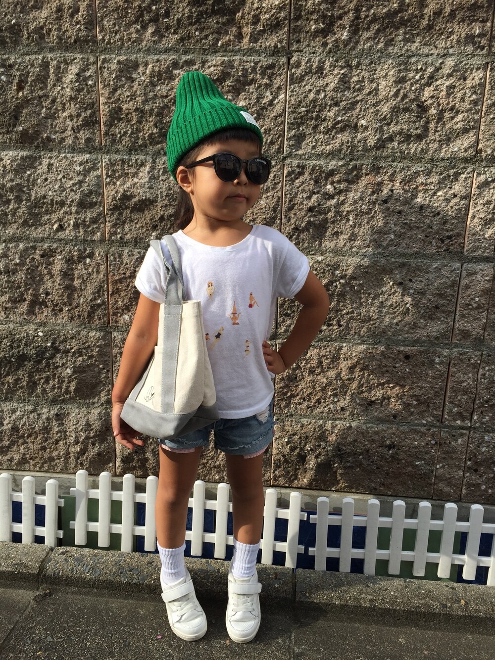 「sweet room(deicy kids)のアイテム（Tシャツ/カットソー、ホワイト系）」を使った、fusaさん（キッズ・100cm）の秋コーディネートの1枚目の写真