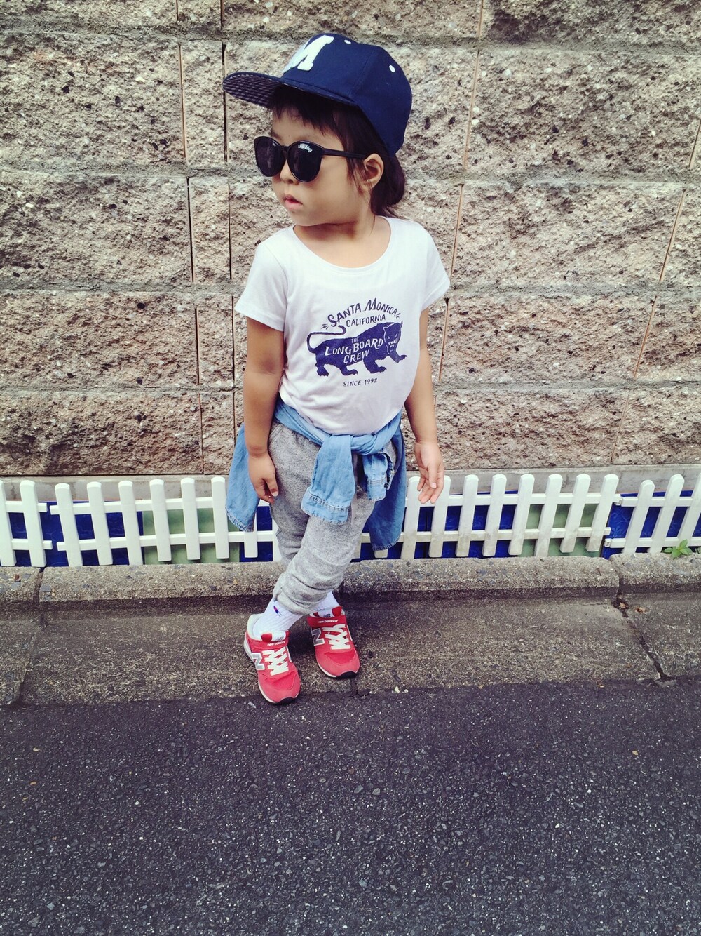 「5歳、キッズコーデ、ZARA KIDS、gap kids」｜「Right-onのアイテム（キャップ、ブルー系）」を使った、fusaさん（キッズ・100cm）の秋コーディネートの1枚目の写真