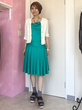 「Un-Demi（アンドゥミ）のアイテム」を使った、アキコさん（レディース・163cm）の夏コーディネート