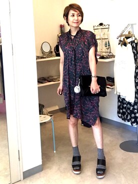 「Un-Demi（アンドゥミ）のアイテム」を使った、アキコさん（レディース・163cm）の夏コーディネート