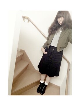 「ショート丈トップス」｜「アイテム（ブーティ）」を使った、ア ヤ ,さん（レディース・172cm）の秋コーディネート