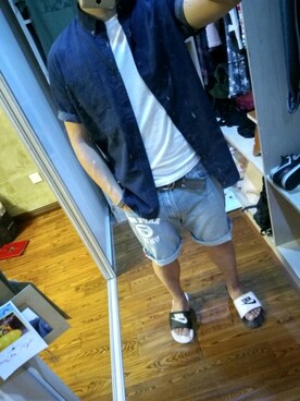 「PENFIELD USA（ペンフィールドユーエスエー）のアイテム（シャツ/ブラウス）」を使った、TCRさん（メンズ・170cm）の夏コーディネート