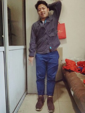 「PENFIELD USA（ペンフィールドユーエスエー）のアイテム（シャツ/ブラウス）」を使った、TCRさん（メンズ・170cm）の秋コーディネート