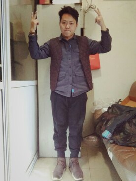 「PENFIELD USA（ペンフィールドユーエスエー）のアイテム（シャツ/ブラウス）」を使った、TCRさん（メンズ・170cm）の秋コーディネート