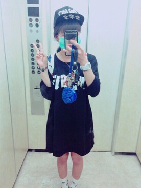 「SQUAD（スクアッド）のアイテム（帽子）」を使った、Chien Liさん（レディース・159cm）の秋コーディネート