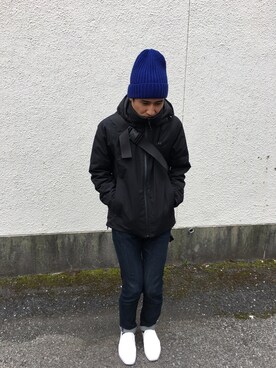 「AIGLE（エーグル）のアイテム（ナイロンジャケット）」を使った、たーさん（レディース・158cm）の秋コーディネート