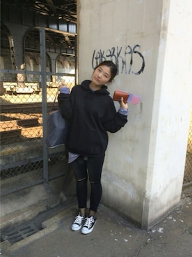 「FRANK（フランク）のアイテム」を使った、♢tanusT♢さん（レディース・165cm）の秋コーディネート