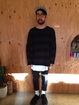 「KIDS LOVE GAITE」｜「アイテム（スウェット）」を使った、佐藤  直樹さん（メンズ・172cm）の秋コーディネート