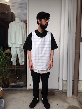 「sunsea」｜「アイテム（スウェット）」を使った、佐藤  直樹さん（メンズ・172cm）の春コーディネート