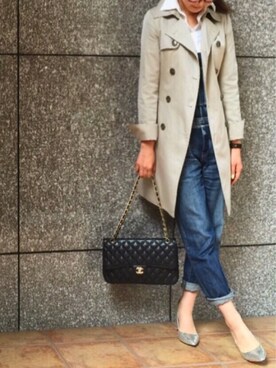 「UNTITLED（アンタイトル）のアイテム（トレンチコート）」を使った、Ameri★さん（レディース・164cm）の冬コーディネート