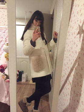 「Rirandture（リランドチュール）のアイテム（ダッフルコート）」を使った、NADIARY４さん（レディース・161cm）の冬コーディネート