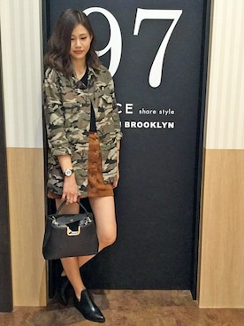 「アイテム（スカート）」を使った、yukiさん（レディース・175cm）の秋コーディネート