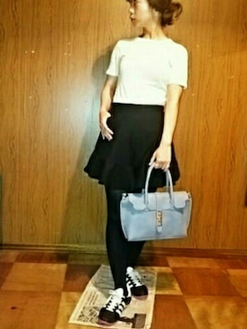 「Feroux（フェルゥ）のアイテム（パンツ）」を使った、［iz(ϋ)mi］さん（レディース・154cm）の夏コーディネート