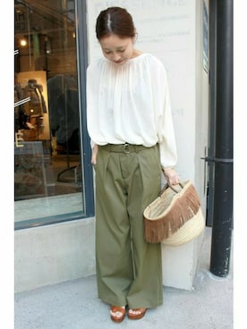 「ウェッジソール」｜Sallyさん（レディース・162cm）の冬コーディネート