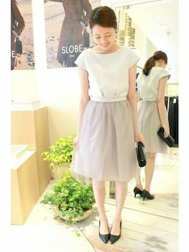 「SLOBE IENA(スローブイエナ)のアイテム(ドレス)」を使った、Sallyさん(レディース・162cm)の冬コーディネート