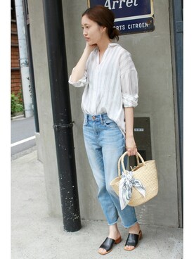 「SLOBE IENA」｜Sallyさん（レディース・162cm）の夏コーディネート