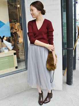 「SLOBE IENA」｜Sallyさん（レディース・162cm）の秋コーディネート