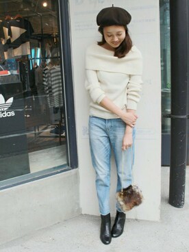 「SLOBE IENA（スローブイエナ）のアイテム（つなぎ/オールインワン）」を使った、Sallyさん（レディース・162cm）の秋コーディネート