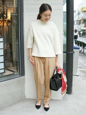 「SLOBE IENA（スローブイエナ）のアイテム（財布/小物）」を使った、Sallyさん（レディース・162cm）の秋コーディネート