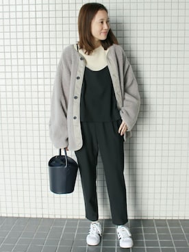 「SLOBE IENA（スローブイエナ）のアイテム（つなぎ/オールインワン）」を使った、Sallyさん（レディース・162cm）の冬コーディネート