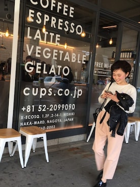 「メゾン キツネ(MAISON KITSUNE)」｜「アイテム（バレエシューズ）」を使った、aiさん（レディース・152cm）の夏コーディネート