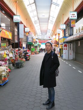 「Balanciagaのアイテム」を使った、jimshumさん（メンズ・170cm）の秋コーディネート