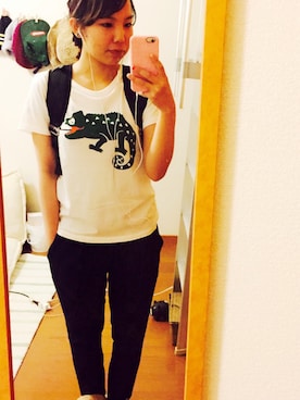 「GINGER ALE（ジンジャーエール）のアイテム（パンツ）」を使った、aoiさん（レディース・152cm）の春コーディネート