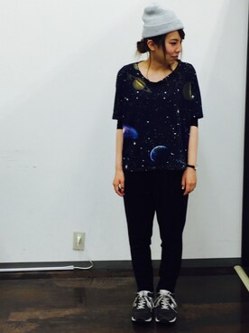 「GINGER ALE（ジンジャーエール）のアイテム（パンツ）」を使った、aoiさん（レディース・152cm）の夏コーディネート