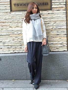 「TOMMY HILFIGER（トミーヒルフィガー）のアイテム（ブーティ）」を使った、maoさん（レディース・158cm）の冬コーディネート