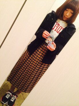 「SLOBE IENA（スローブイエナ）のアイテム（ダッフルコート）」を使った、ちゃんまーさん（レディース・151cm）の冬コーディネート