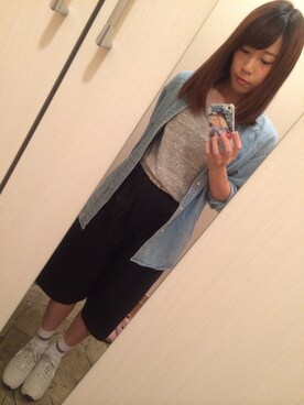 「NIKE（ナイキ）のNIKE / WMNS PRE MONTREAL RCR VNTG（スニーカー、グレー系）」を使った、ちゃんまーさん（レディース・151cm）の春コーディネート