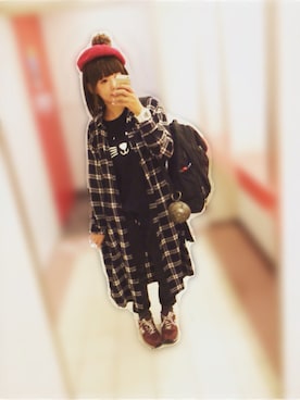「ウィッグ」｜「アイテム（シャツワンピース）」を使った、yuniさん（レディース・158cm）の秋コーディネート