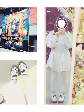 「タイツ×靴下」｜「アイテム（その他シューズ）」を使った、龍夜さん（レディース・158cm）の春コーディネート