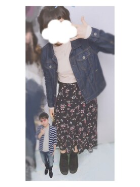 「Caffe（カフェ）のアイテム」を使った、龍夜さん（レディース・159cm）の春コーディネート