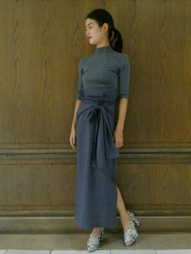 「パイソン柄」｜mizuho soneさん（レディース・157cm）の夏コーディネート