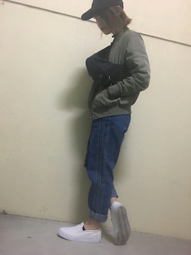 「アイテム（MA-1）」を使った、ちなつさん（レディース・152cm・20代）の秋コーディネート